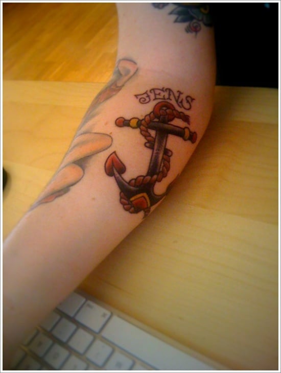 Anchor Tattoo Meaning and models (13)
