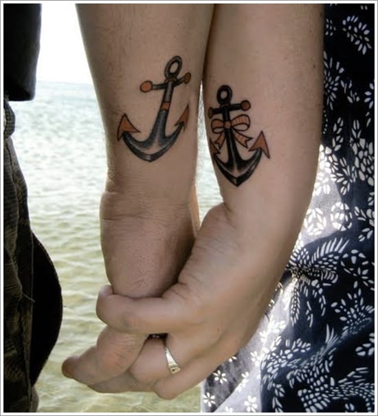 20+ Cute Matching Anchor Tattoos For Couples
