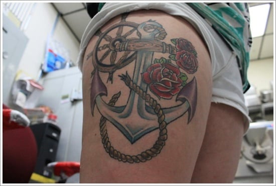 Anchor Tattoo Meaning and models (28)