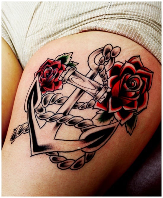 Anchor Tattoo Meaning and models (6)