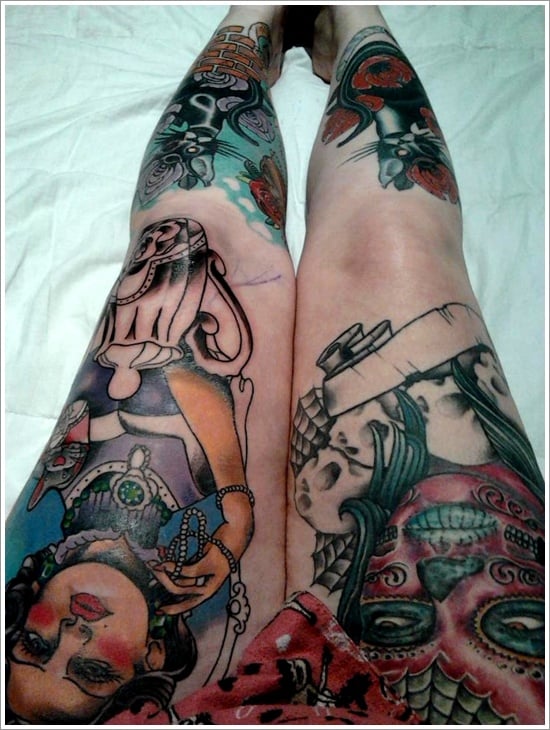 Sexy Thigh Tattoos Women