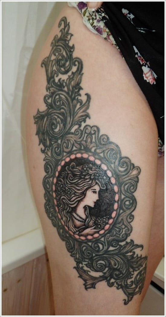 Side Thigh Tattoo