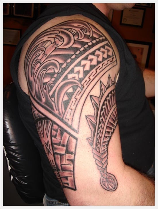 Tribal Full Arm Tattoo