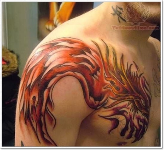  Phoenix Tattoo Designs for men (25) 