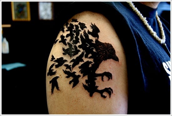 Simple Bird Tattoo For Men
