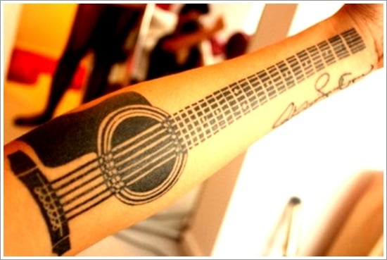  Guitar Tattoo Designs (6) 