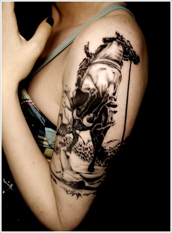 Horse Half Sleeve Tattoo Ideas for Women