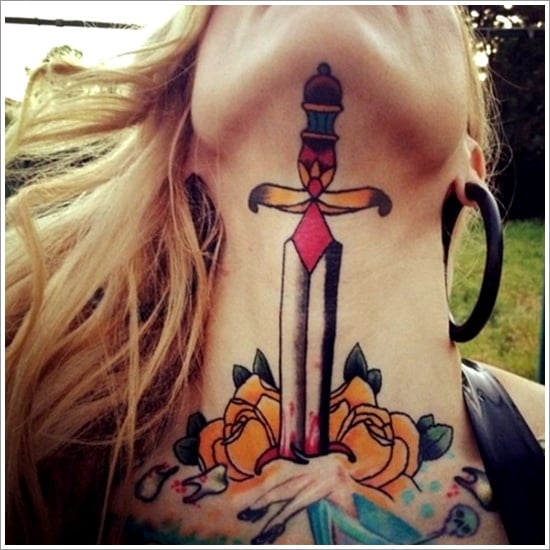 30 Daggers or Knives Tattoo Designs