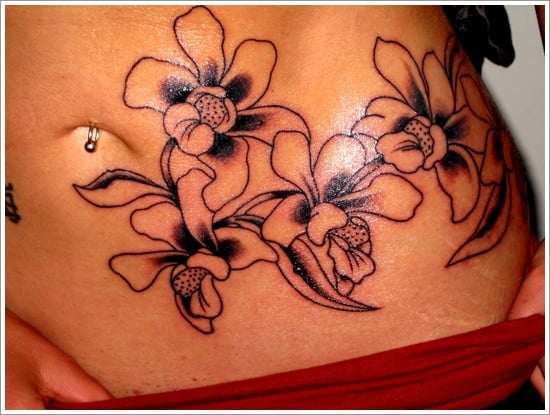  orchid tattoo design (13) 