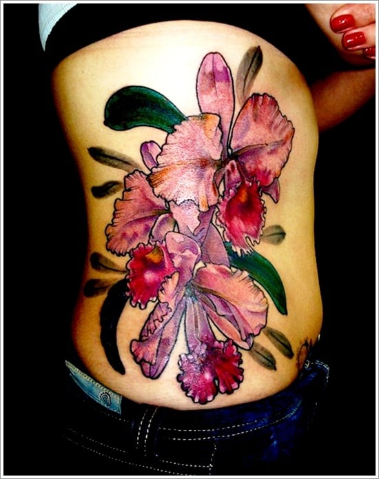 orchid tattoo design (19)