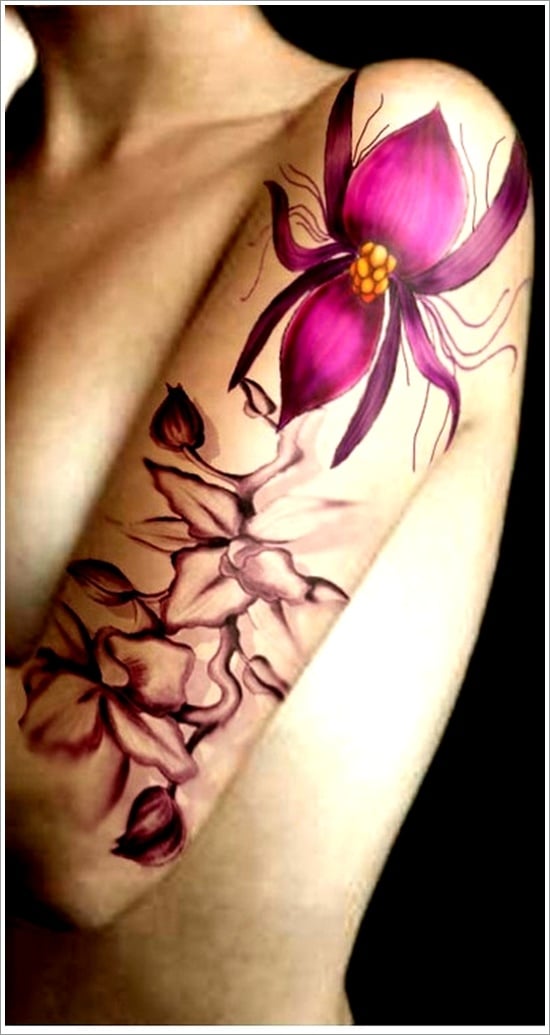 orchid tattoo design (25)