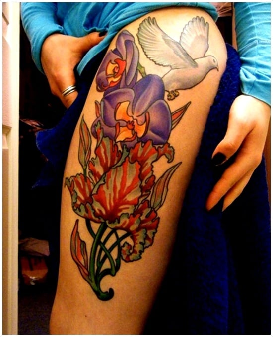 orchid tattoo design (4)