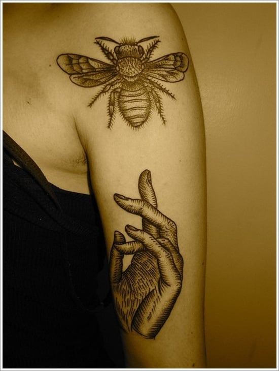  Bee Tattoo Designs (15) 