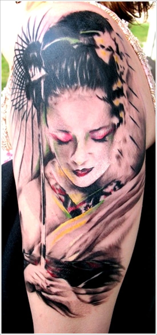  Geisha Tattoo Designs (31) 
