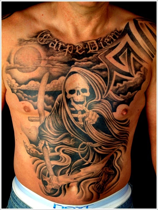 35 Horrifying Grim Reaper Tattoo Designs