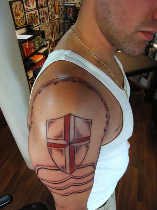 25 Powerful Shield Tattoo Designs