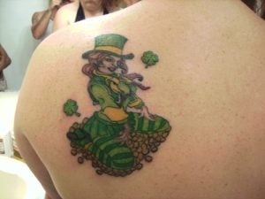 Clover, shamrock and Leprechaun Tattoo (16)