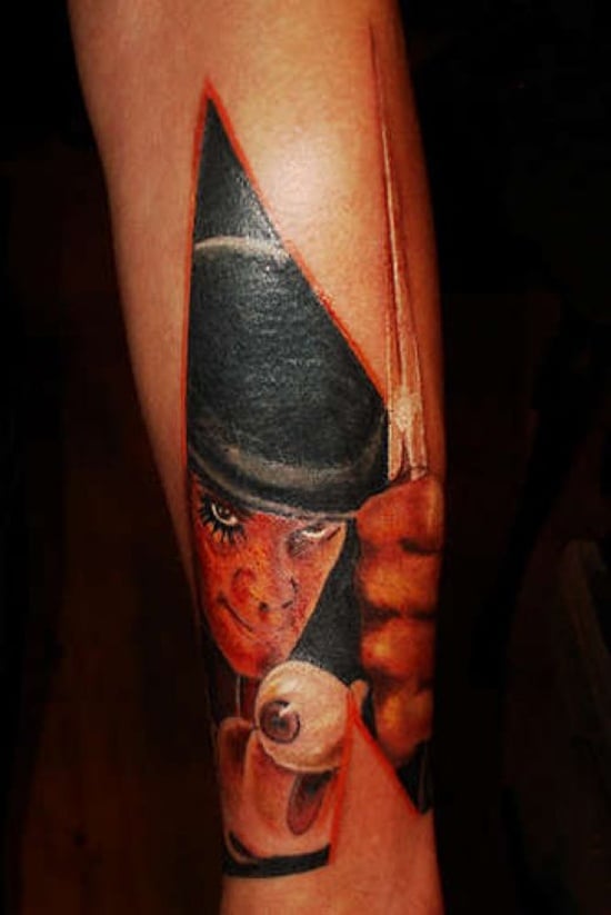 25 Edgy Orange Clockwork Tattoos Designs