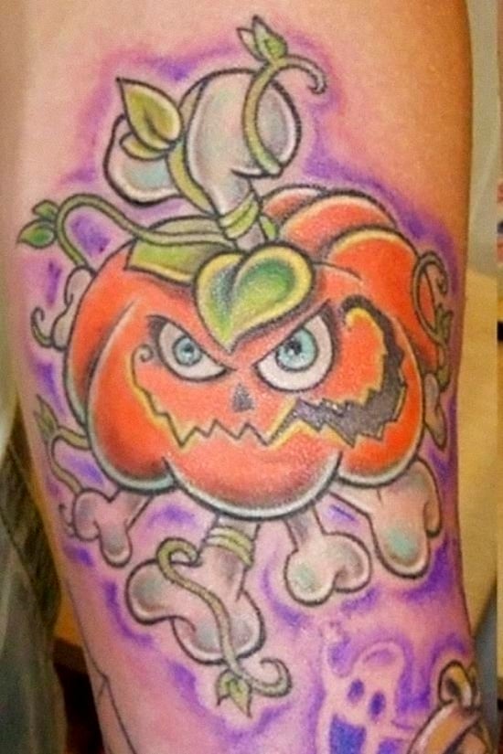 Evil Pumpkin Tattoo (3)