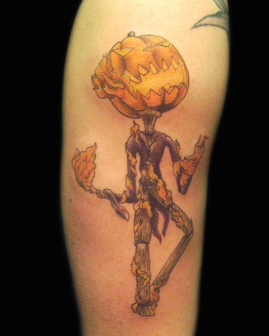25 Evil Pumpkin Tattoos (Scary enough)