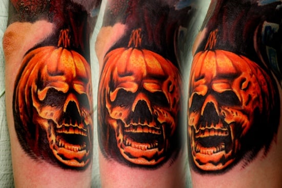  Evil Pumpkin Tattoo (22) 