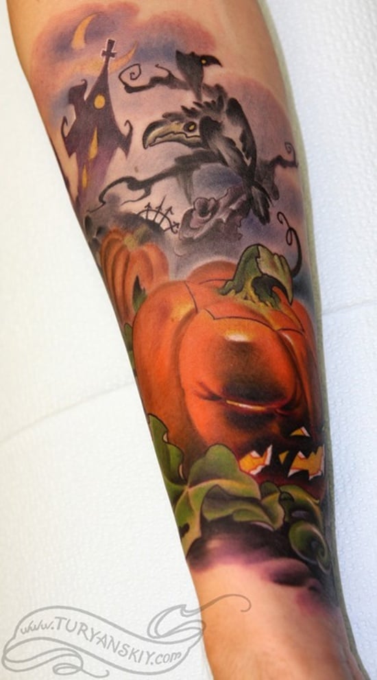 Evil Pumpkin Tattoo (9)