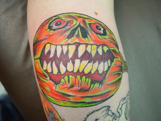  Evil Pumpkin Tattoo (2 ) 
