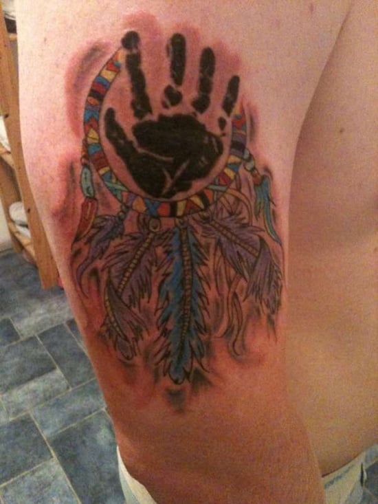 25 Great Handprint tattoos Ideas