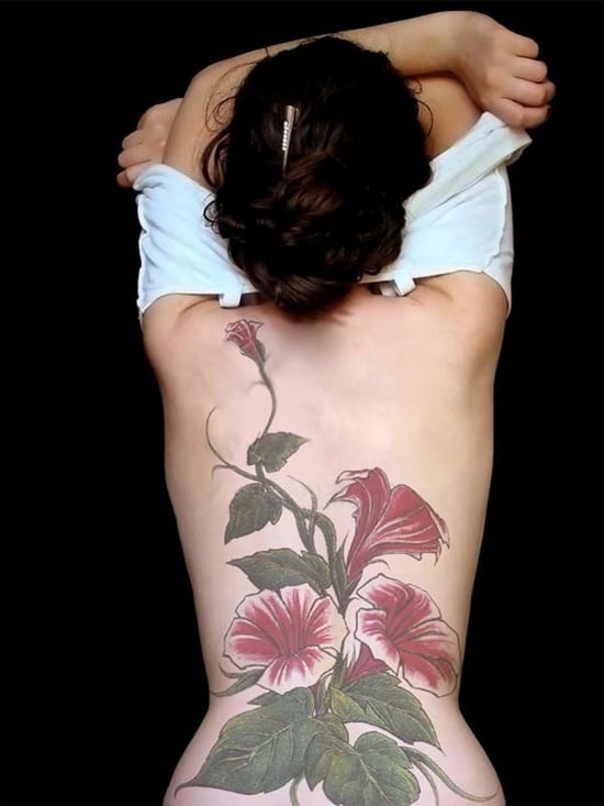 Morning Glory flower tattoo (7)