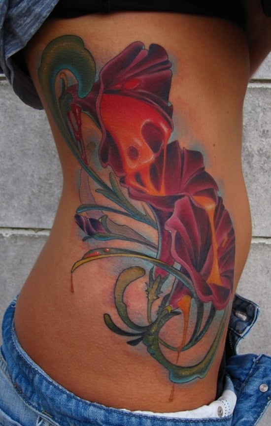  Morning Glory flower tattoo (16) 