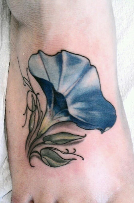 Morning Glory flower tattoo (20)