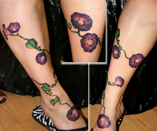 Morning Glory flower tattoo (8)
