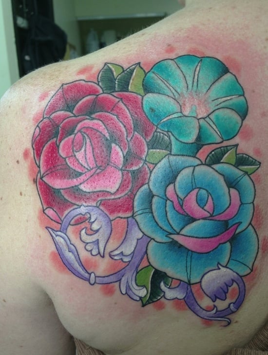 Morning Glory flower tattoo (6)