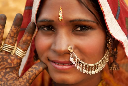 Facial features of indians