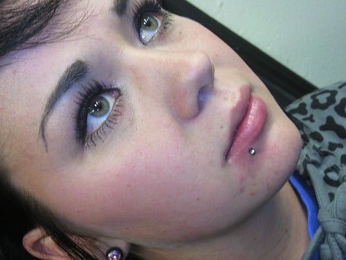 lip piercing