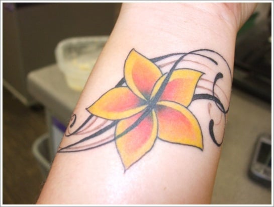  Flower Tattoo on-Wrist 