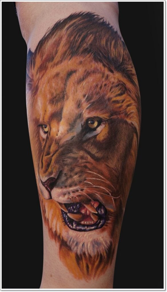  Roar Lion Tattoo on Arm 