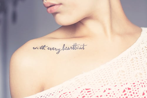 Tattoo Quotes On Collar Bone