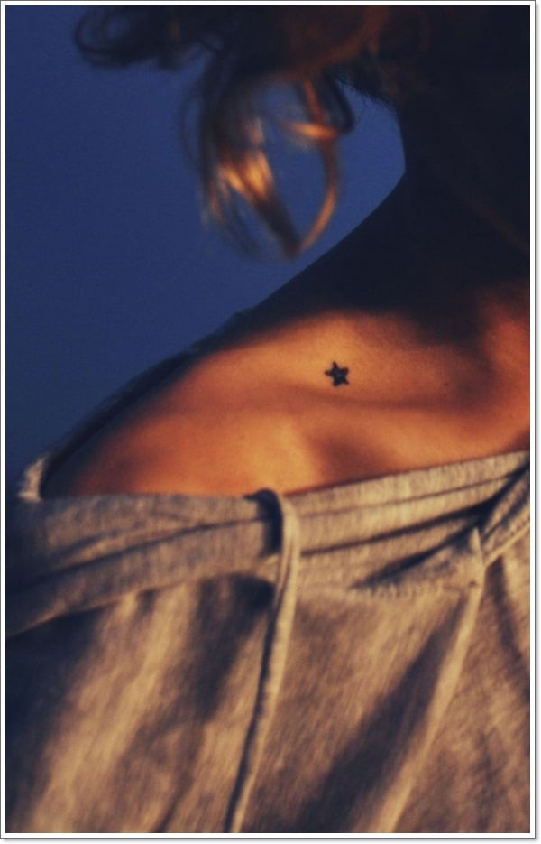  collarbone tattoos star 