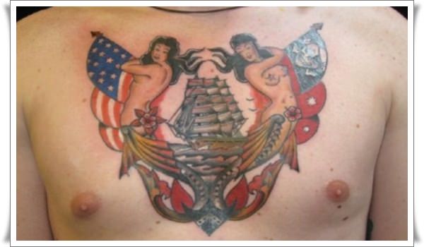  Sailor Jerry Breast Tattoos 