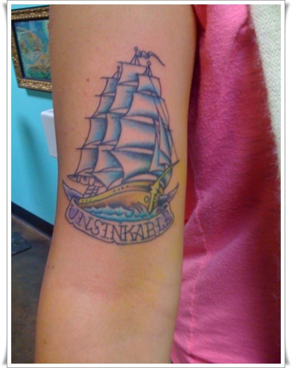 Tattoo-of-Unsinkable Sailors Jerry Ship