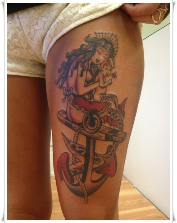 Design Sailor Jerry Mermaid tattoo my