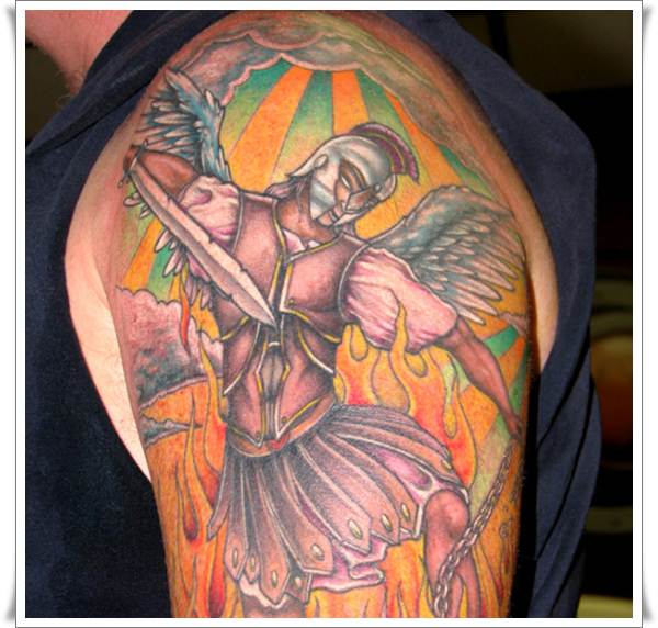  Saint Michael Tattoos 24 