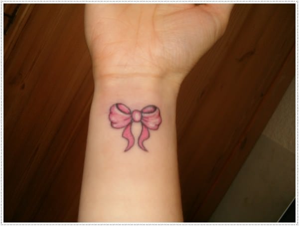  Bow Tattoo On Wrist 