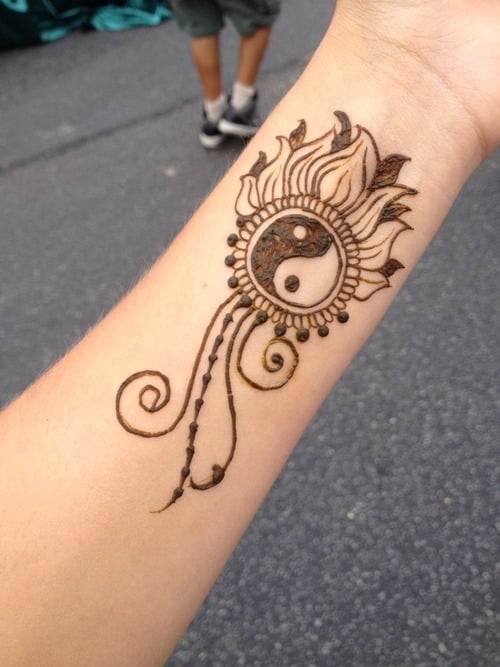  Henna Tattoo Designs Yin-Yang 