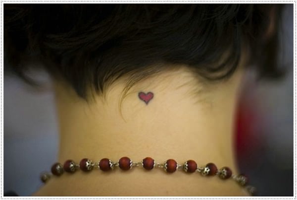  cute little heart tattoo girl 