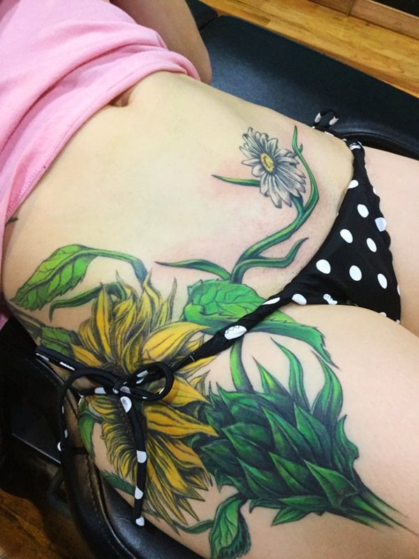  15sunflower tattoo designs 
