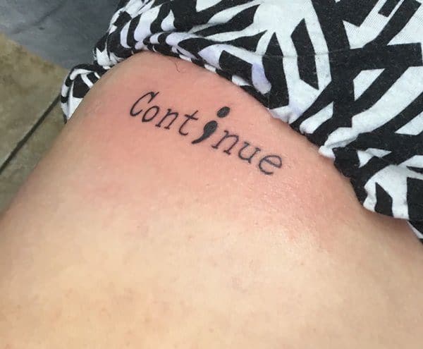 Semicolon Tattoo Design