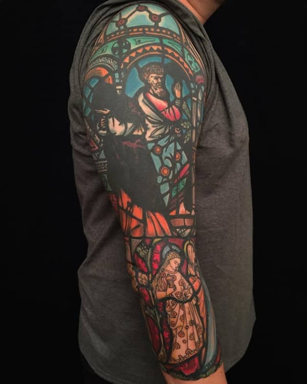 77 Striking Stained Glass Tattoo Ideas That Will Blow Your Mind