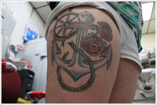 Anchor Tattoo Meaning and Designs (28)